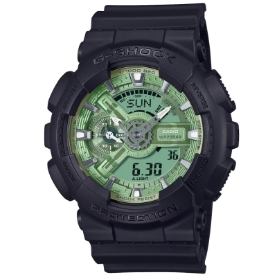 CASIO 卡西歐 G-SHOCK 街頭時尚雙顯腕錶 母親節 禮物 51.2mm / GA-110CD-1A3