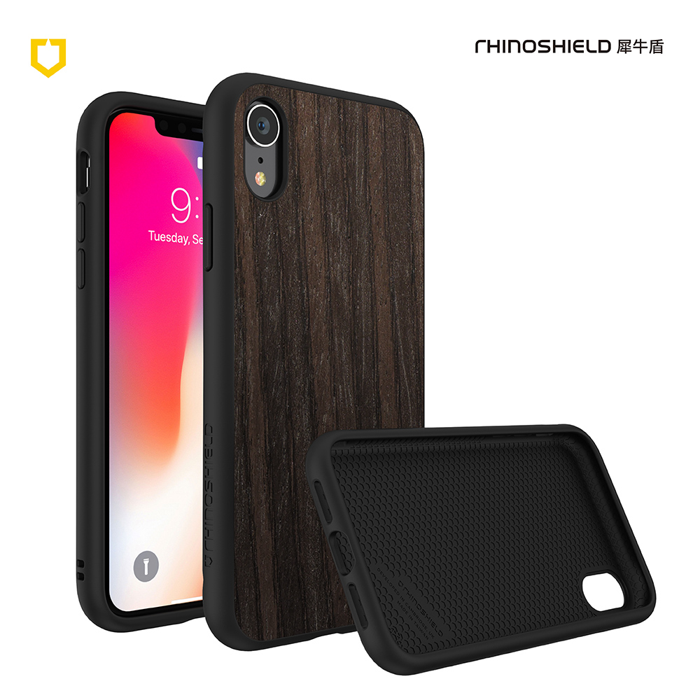 犀牛盾iPhone XR Solidsuit木紋防摔背蓋手機