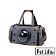 Petlife 寵物外出旅遊攜帶型手提式透氣孔設計太空包 灰橘 product thumbnail 1