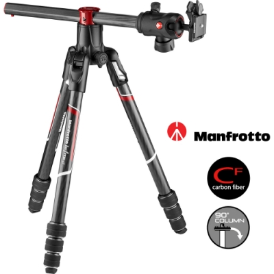 MANFROTTO 曼富圖 Befree GT XPRO Carbon 反折式碳纖維三腳架套組 (公司貨) MK BFRC4GTXP-BH 橫置中軸 載重10公斤