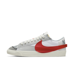 Nike BLAZER LOW 77 JUMBO男休閒鞋-白紅-DQ8769100