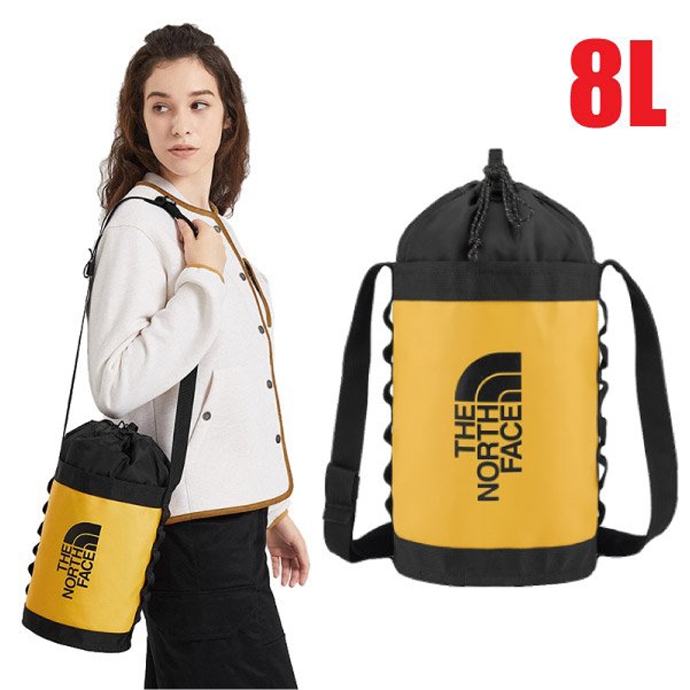 The North Face 新款 8L 大Logo多功能日用單肩防水側背包_黃 N