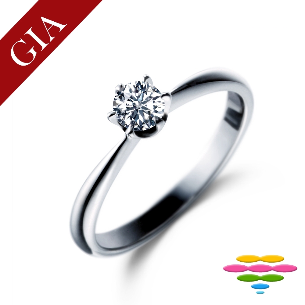 彩糖 GIA 1克拉 E成色 18K 六爪鑽戒 3EX+頂級北極光車工+H&A八心八箭車工