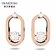 SWAROVSKI 施華洛世奇 Swarovski Sparkling Dance Oval 耳釘圓形切割 白色 鍍玫瑰金色調 product thumbnail 1