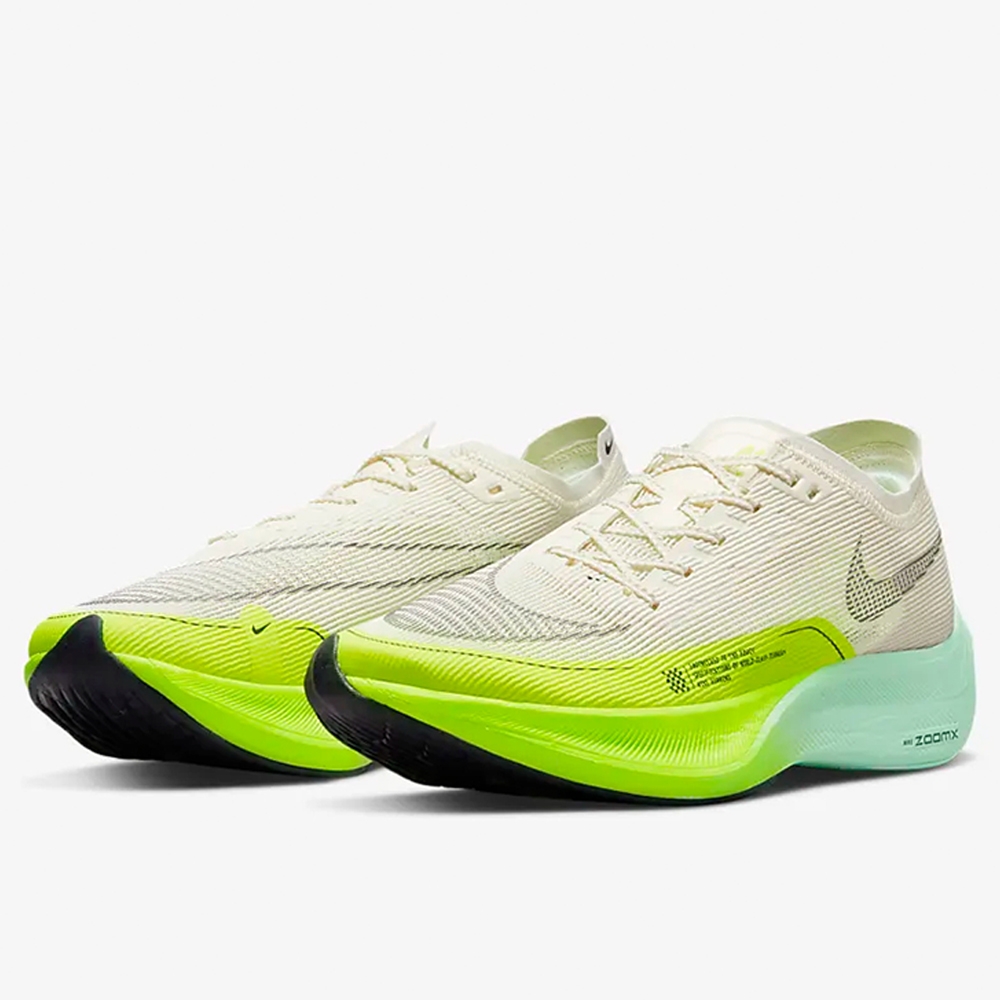 Nike NIKE ZOOMX VAPORFLY NEXT% 2 男 慢跑鞋 路跑 馬拉松 螢光綠 米白 DV9428100