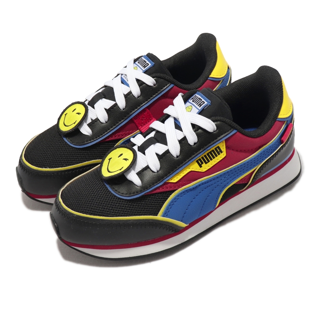 Puma 童鞋 Future Rider SW PS 中童 黑 笑臉 復古 Smiley World 聯名款 38492601