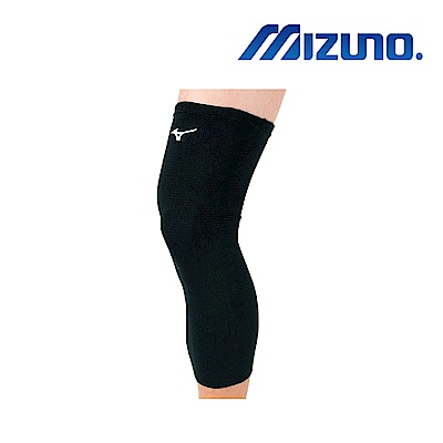 Mizuno 美津濃 薄型加長護膝(一雙) 黑白 V2MY801909
