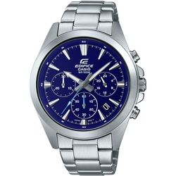 CASIO 卡西歐 EDIFICE 簡約運動風三眼計時手錶 新春送禮-藍 EFV-630D-2A