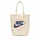 Nike 拖特包 Heritage Tote 手提 男女款 單肩包 帆布包 大容量 手提 外出 淺褐 藍 DJ7376-120 product thumbnail 1