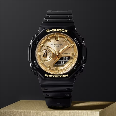 CASIO 卡西歐 G-SHOCK 2100八角金屬光手錶 迎春好禮 GA-2100GB-1A