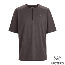 Arcteryx 始祖鳥 男 Cormac 1/4 快乾短袖圓領衫 雜黑