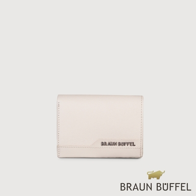 【BRAUN BUFFEL 德國小金牛】台灣總代理 黎明 名片夾-粉筆白/BF822-141-CK