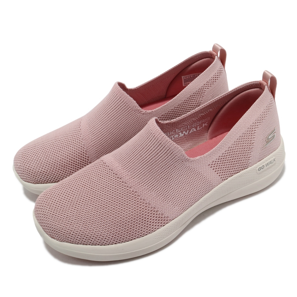 Skechers 休閒鞋 Go Walk Stability 女鞋 避震 緩衝 固特異大底 穩定 回彈鞋墊 粉 白 124601LTPK