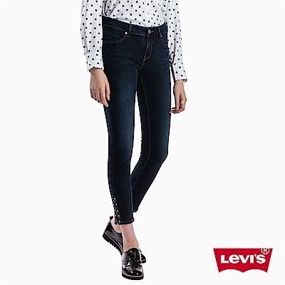 Levis 女款 Revel 中腰緊身提臀牛仔長褲 超彈力塑型布料