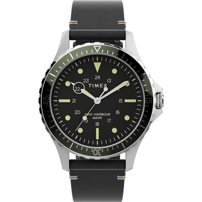 TIMEX 天美時 Navi系列 41毫米旋轉頂環手錶 (黑 TXTW2V45300)
