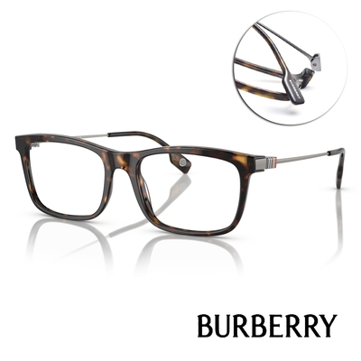 BURBERRY 方框光學眼鏡/琥珀 槍色#B2384F 3002-55mm