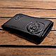 H-CT Wild Tribe系列折疊式龍紋浮雕真皮口袋夾/黑(WT157BD) product thumbnail 1