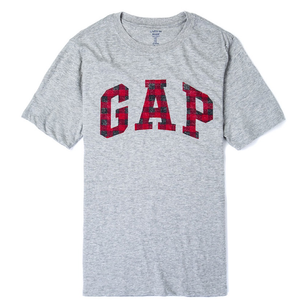 GAP 經典LOGO標誌短袖T恤-灰色