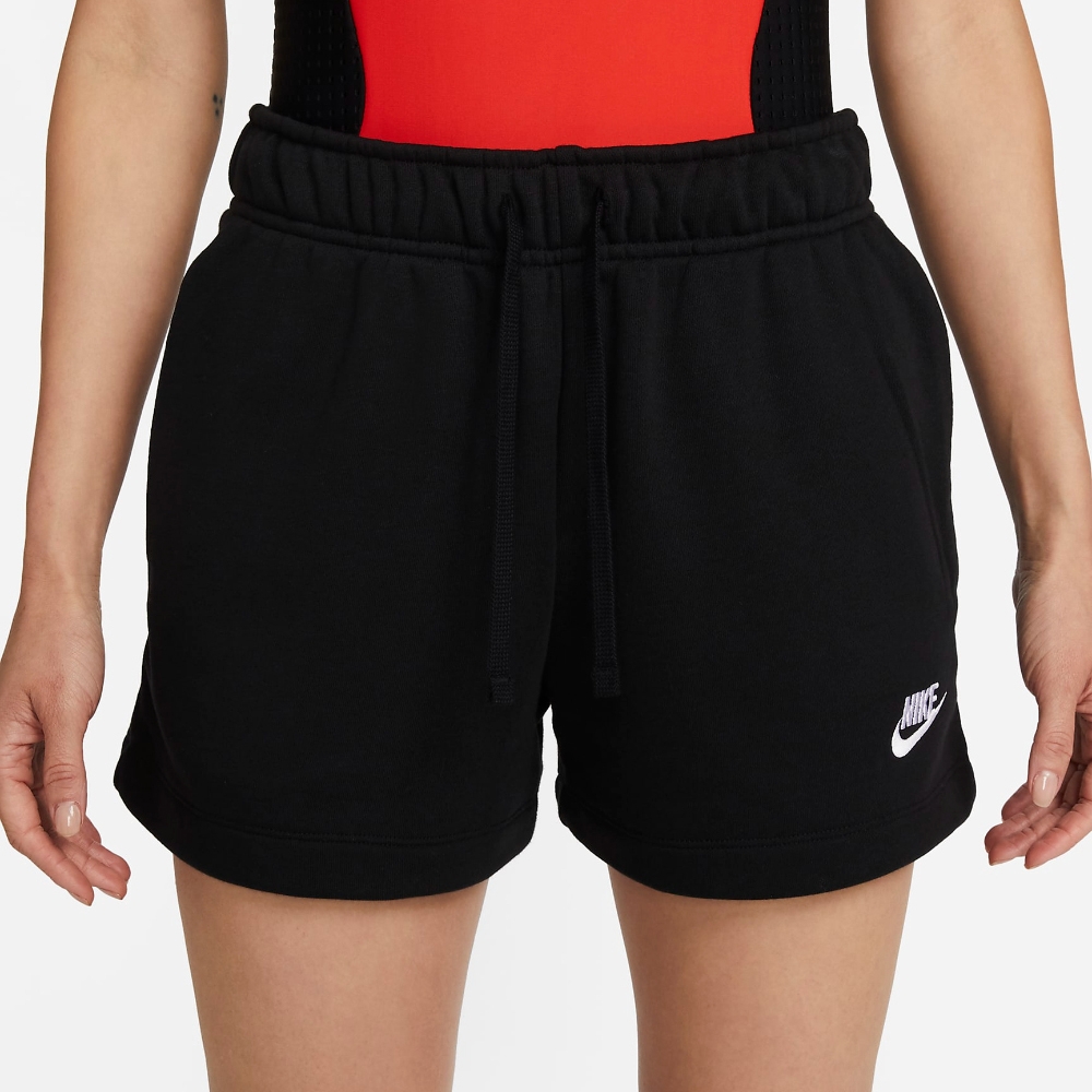 NIKE 短褲 女款 運動褲 AS W NSW CLUB FLC MR SHORT 黑 DQ5803-010(3L5729)