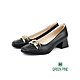 GREEN PINE高雅真皮方頭跟鞋黑色(00702818) product thumbnail 1
