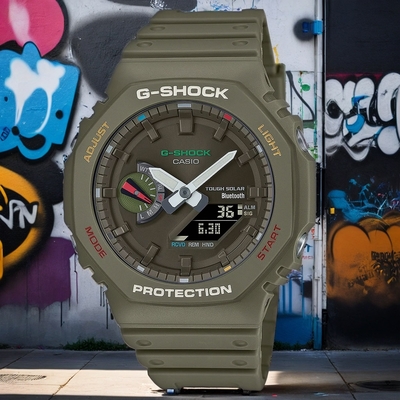 CASIO 卡西歐 G-SHOCK 農家橡樹 藍牙八角太陽能電子錶 手錶 送禮推薦 GA-B2100FC-3A