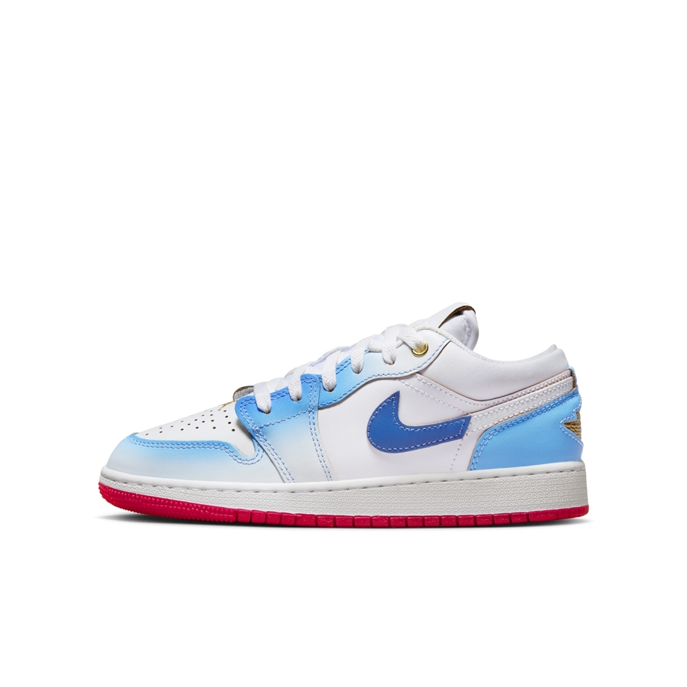 NIKE AIR JORDAN 1 LOW SE (GS) 男女大童休閒鞋-白藍紅-FN8895141