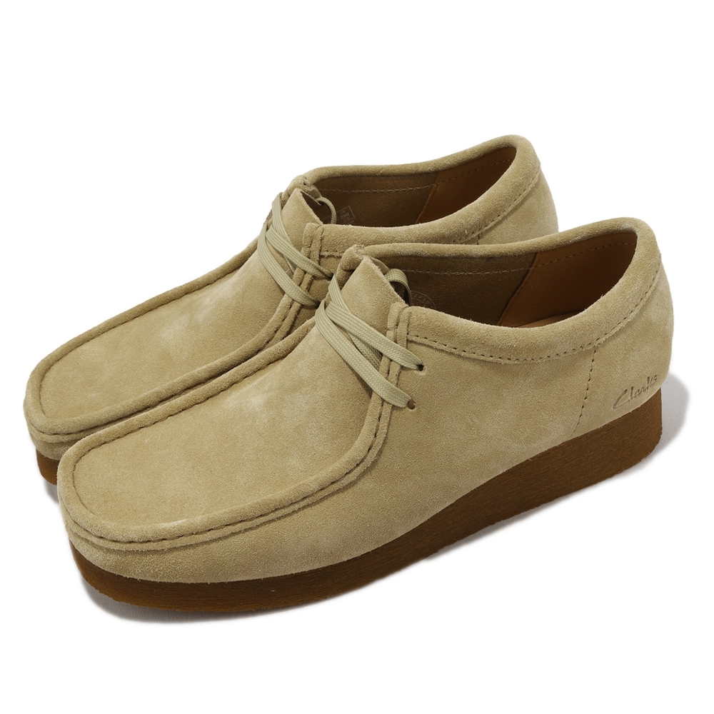 Clarks 休閒鞋Wallabee 2 麂皮男鞋卡其經典款袋鼠鞋26158275 | 休閒鞋