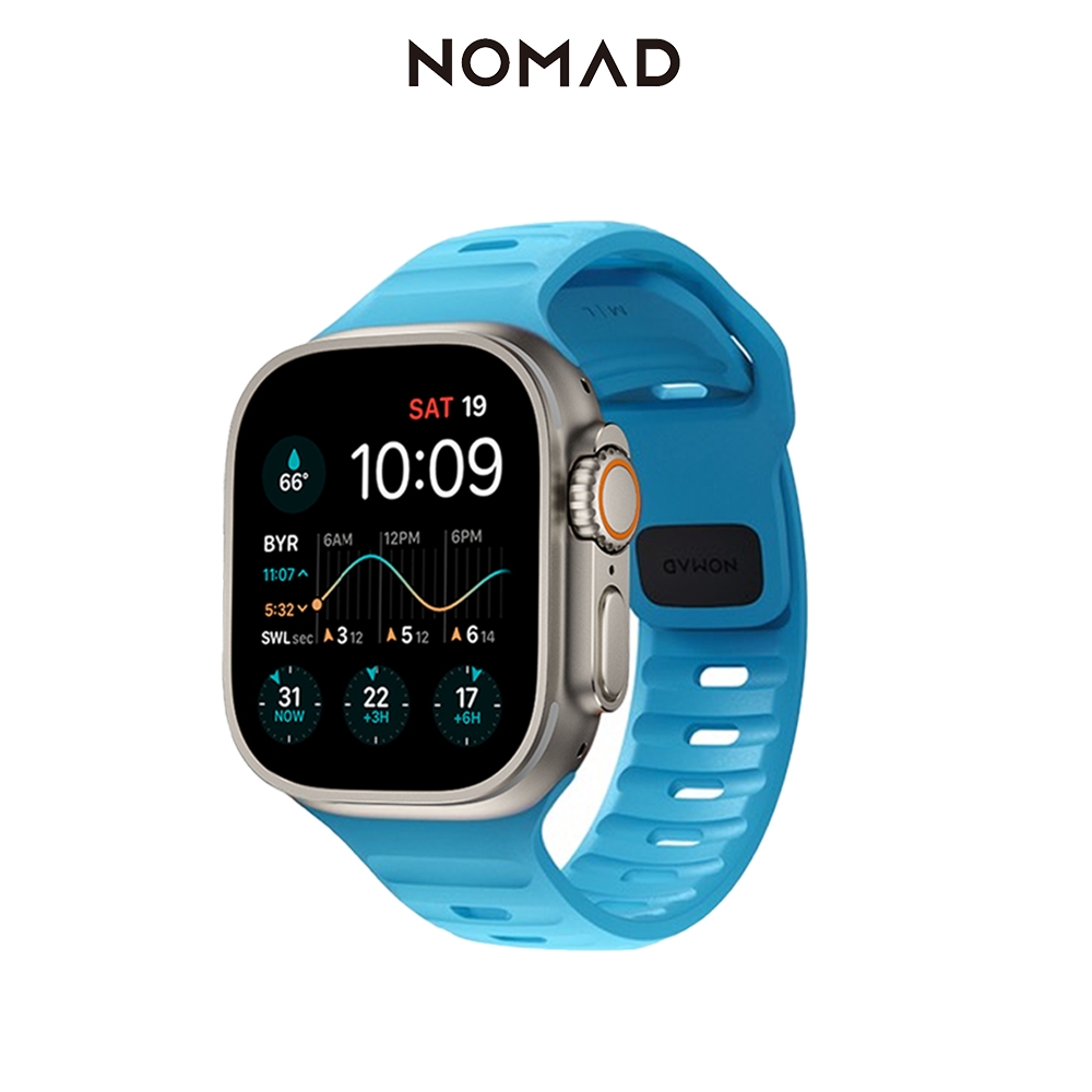 美國NOMAD Apple Watch專用運動風FKM橡膠錶帶-49/45/44/42mm