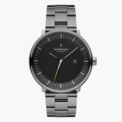 NORDGREEN 限量聯名- Philosopher |三珠鋼-黑色-36mm(PH36GM3LGUBLCH)