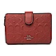 COACH 經典C LOGO零錢袋中夾(浮雕C LOGO-紅) product thumbnail 1