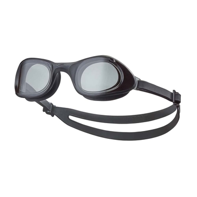 NIKE SWIM 成人超廣角泳鏡-蛙鏡 游泳 戲水 海邊 沙灘 NESSB161-014 黑