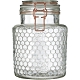 《Premier》蜂巢扣式玻璃密封罐(玫瑰金1.3L) | 保鮮罐 咖啡罐 收納罐 零食罐 儲物罐 product thumbnail 1