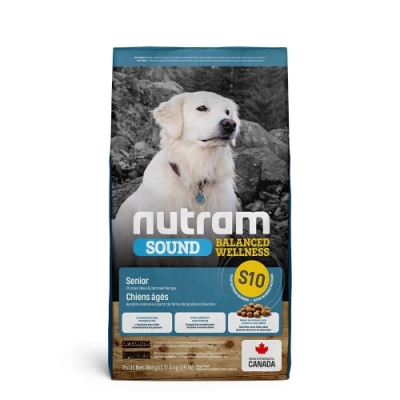 加拿大NUTRAM紐頓S10均衡健康系列-雞肉+燕麥老犬 11.4kg(25lb)(NU-10236)