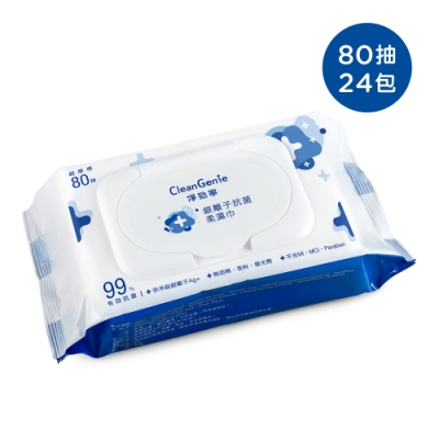 奇哥 淨勁寧-銀離子抗菌柔濕巾 80抽 (24入)