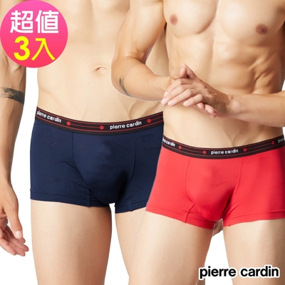 皮爾卡登 Pierre Cardin MIT製萊卡超細纖維提花四角褲(3件組)