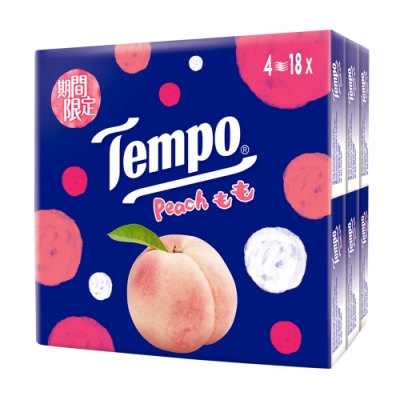 Tempo紙手帕-水蜜桃 7抽x18包x20組/箱