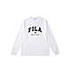 FILA 吸濕排汗長袖大學TEE-白色 1TEW-5461-WT product thumbnail 1