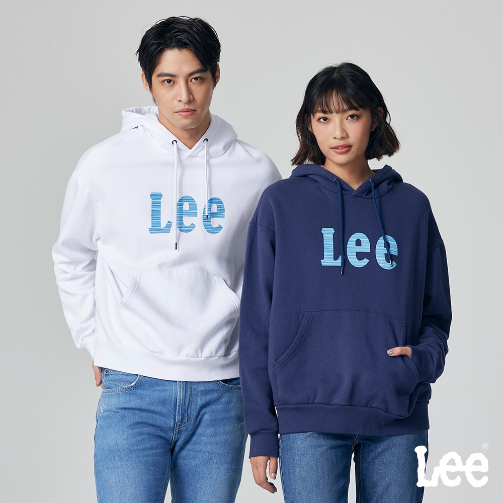 Lee 男女共版 線條大Logo連帽大學T/厚T 兩色｜FIT EM ALL