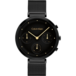 Calvin Klein CK 極簡日曆女錶 母親節禮物-黑/36.5mm 25200288