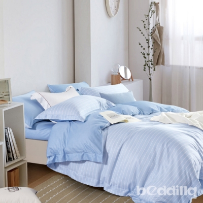 BEDDING-3M專利+頂級天絲-6X7尺特大薄床包三件組-波西米亞-藍