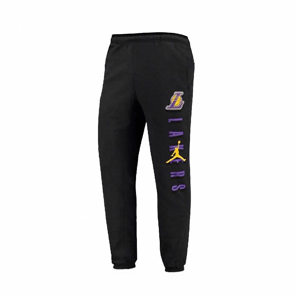 Nike 長褲 Statement Edition Pants 男款 Jumpman 刷毛保暖 洛杉磯湖人 黑紫 DB1774-010