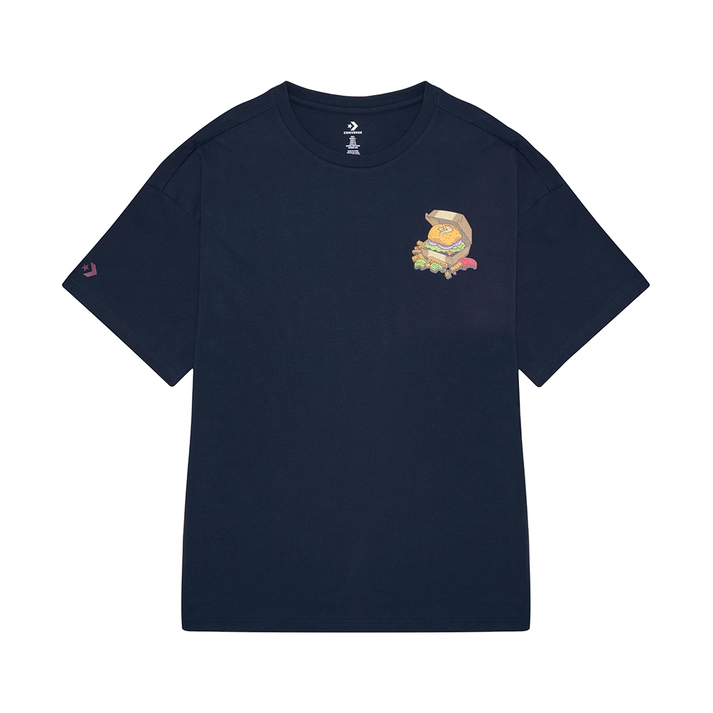 Converse Festival Burger Tee 男款 黑色 重磅 棉質 短袖 10027153-A01