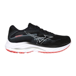 MIZUNO WAVE RIDER 27 SW 女慢跑鞋-4E-寬楦 J1GD230672 黑灰紅