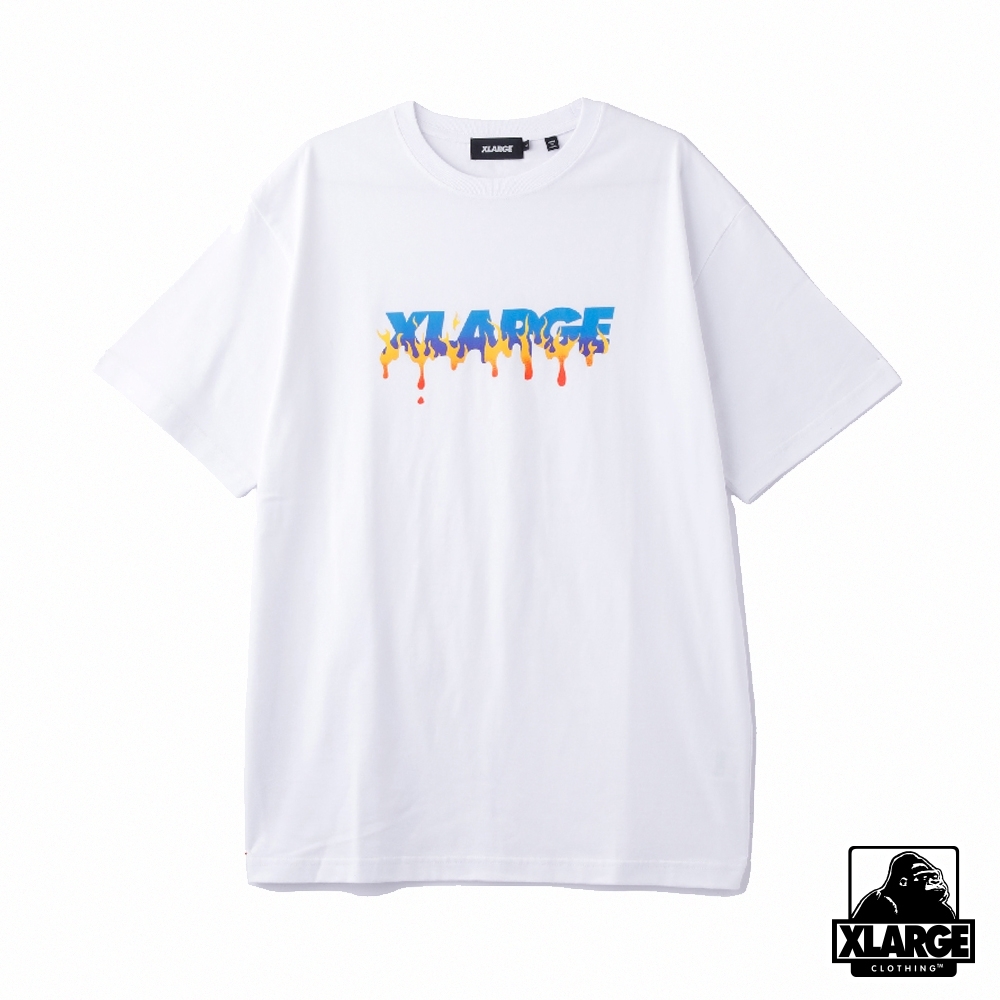 XLARGE S/S TEE MELT STANDARD LOGO短袖T恤-白