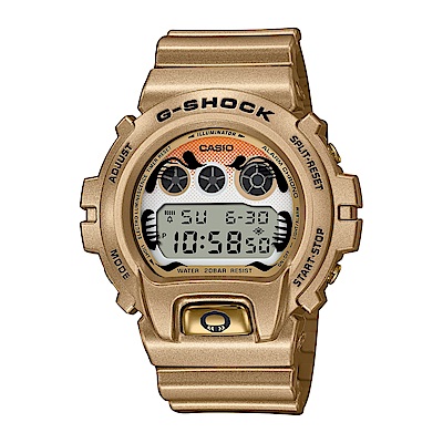 CASIO卡西歐 G-SHOCK 永不放棄 不倒翁 黃金達摩 DW-6900GDA-9_50mm