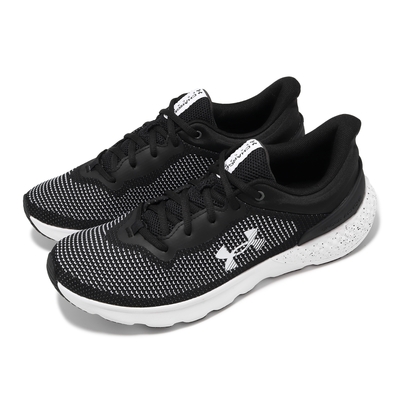 Under Armour 慢跑鞋 Charged Escape 4 Knit 男鞋 黑 白 支撐 透氣 針織 運動鞋 UA 3026521001