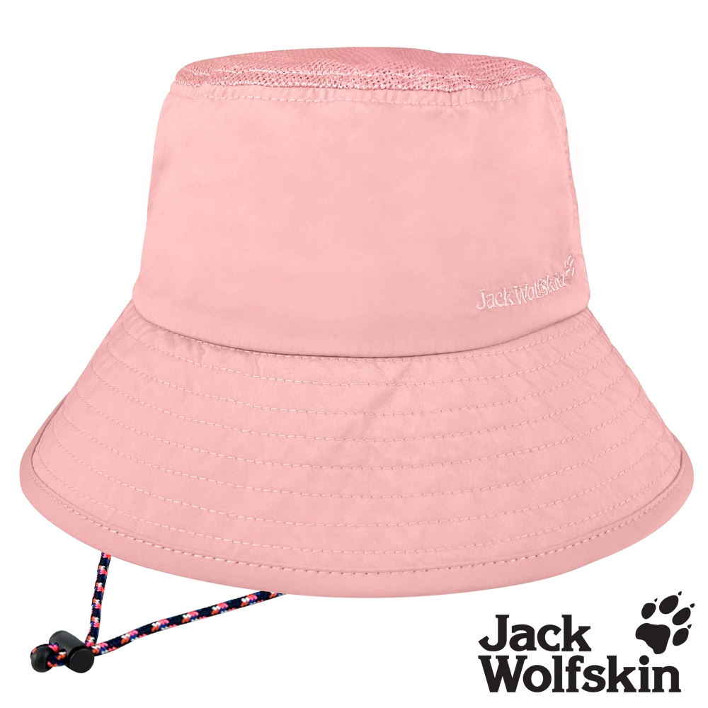 【Jack wolfskin 飛狼】透氣網頂漁夫帽 遮陽帽『玫粉』