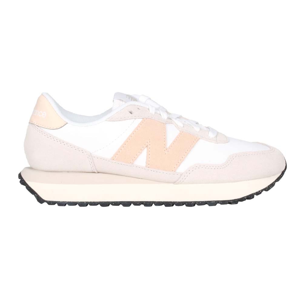 NEWBALANCE 女復古厚底休閒運動鞋-台灣製 237系列 N字鞋 NB WS237RA 白灰橘