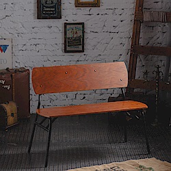 工業風休閒復古雙人椅(100x49x71cm)