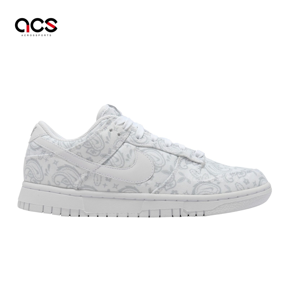 Nike 休閒鞋Wmns Dunk Low ESS 女鞋白灰腰果花變形蟲White Paisley